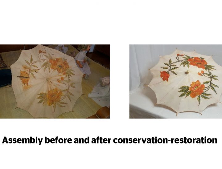 Painted umbrella – restoration-conservation